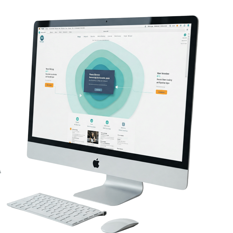 desktop computer with web design from portland oregon by Sean H Phillips